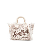Borsa tote Colette MC2 Saint Barth beige con stampa grafica all-over COL0001 02565L MC2 ST. BARTH KIDS 