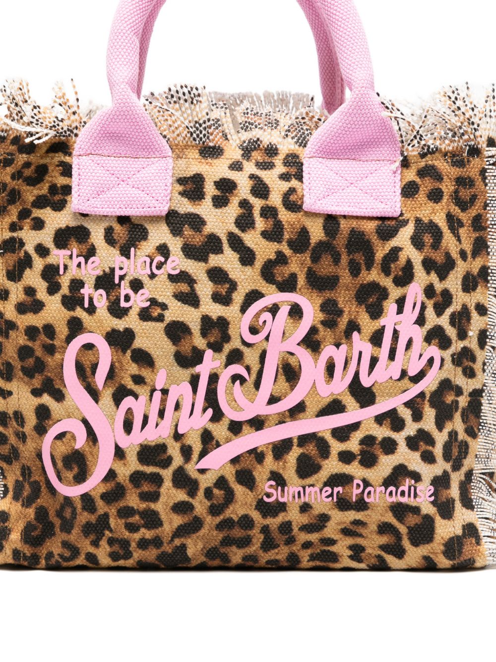 Borsa tote Colette MC2 Saint Barth animalier con manici rosa COL0001 02591L MC2 ST. BARTH KIDS 