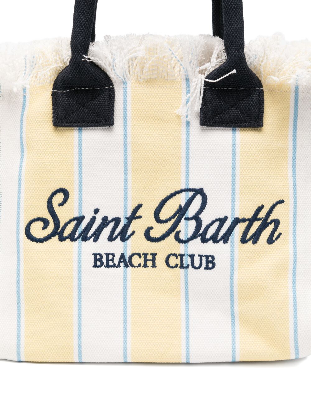 Borsa Colette MC2 Saint Barth bianca e giallo con motivo a righe COL0001 02600L MC2 ST. BARTH KIDS 