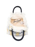 Borsa Colette MC2 Saint Barth bianca e giallo con motivo a righe COL0001 02600L MC2 ST. BARTH KIDS 