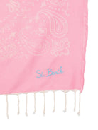 Telo mare per bambina MC2 Saint Barth Kids rosa con stampa grafica FOUT009 02704L MC2 ST. BARTH KIDS 