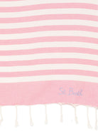 Telo mare MC2 Saint Barth rosa e beige con motivo a righe FOUT012 00640L MC2 ST. BARTH KIDS 