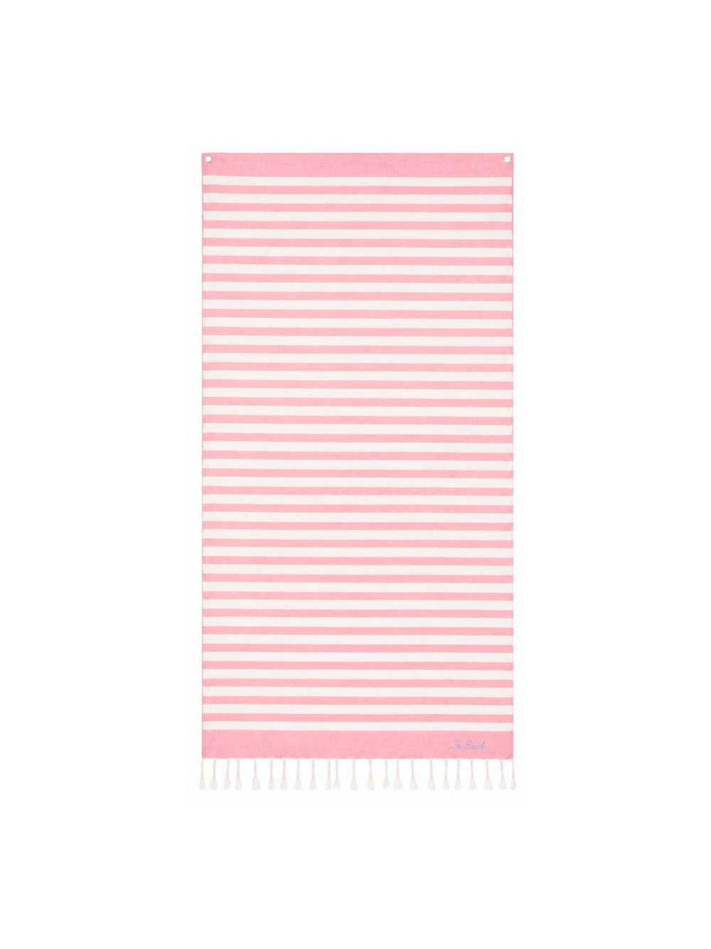 Telo mare MC2 Saint Barth rosa e beige con motivo a righe FOUT012 00640L MC2 ST. BARTH KIDS 