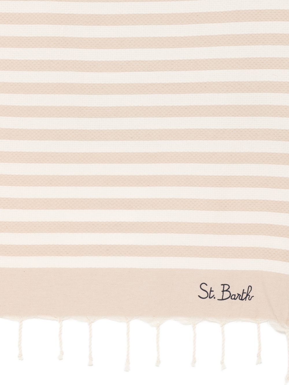 Telo mare MC2 Saint Barth beige e bianco con motivo a righe FOUT012 02753L MC2 ST. BARTH KIDS 