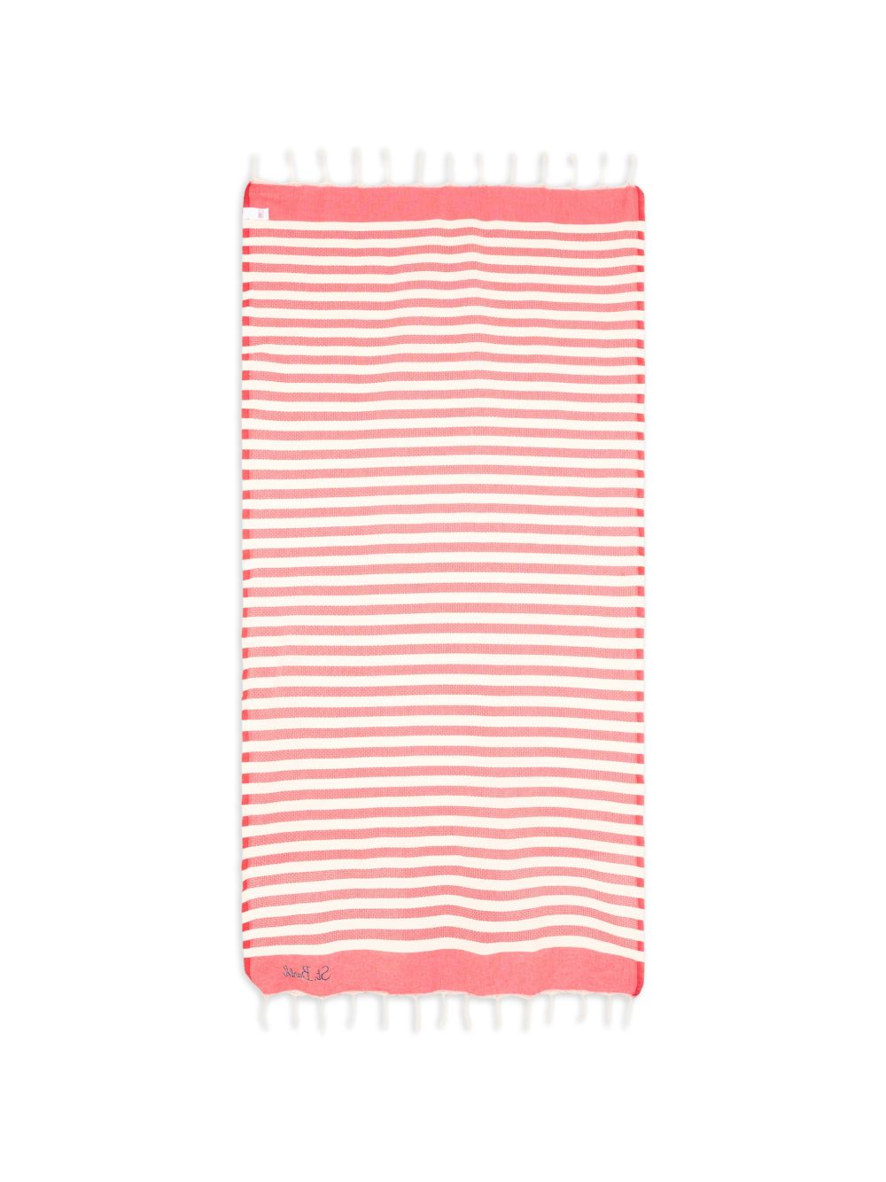 Telo mare MC2 Saint Barth rosso e bianco con motivo a righe FOUT012 02754L MC2 ST. BARTH KIDS 