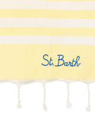 Telo mare MC2 Saint Barth giallo con motivo a righe FOUT012 02758L MC2 ST. BARTH KIDS 