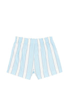 Shorts per bambina MC2 Saint Barth Kids azzurro con motivo a righe MEA001 01419L MC2 ST. BARTH KIDS 