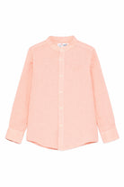 Camicia per bambino MC2 Saint Barth Kids rosa con colletto alla coreana PAT0001 00969L MC2 ST. BARTH KIDS 