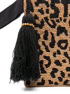 Pochette Aline MC2 Saint Barth marrone con stampa animalier POU0002 00653L MC2 ST. BARTH KIDS 