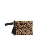 Pochette Aline MC2 Saint Barth marrone con stampa animalier POU0002 00653L MC2 ST. BARTH KIDS 