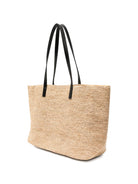 Borsa Rafia City MC2 Saint Barth beige con ricamo logo RAFC001 00421L MC2 ST. BARTH KIDS 