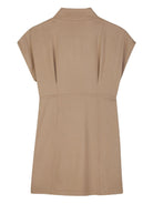 Abito per bambina Michael Kors Kids marrone con tasca applicata R30594 263 MICHAEL KORS KIDS 