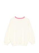 Felpa per bambina Mini Rodini beige con scritta "The inter galactic travel agency" sul davanti 26220168 OFF WHITE MINI RODINI KIDS 