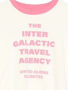 Felpa per bambina Mini Rodini beige con scritta "The inter galactic travel agency" sul davanti 26220168 OFF WHITE MINI RODINI KIDS 
