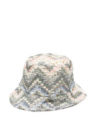 Cappello per bambino Missoni Kids grigio con design a zig-zag MY0P57 P0595 998 MISSONI KIDS 