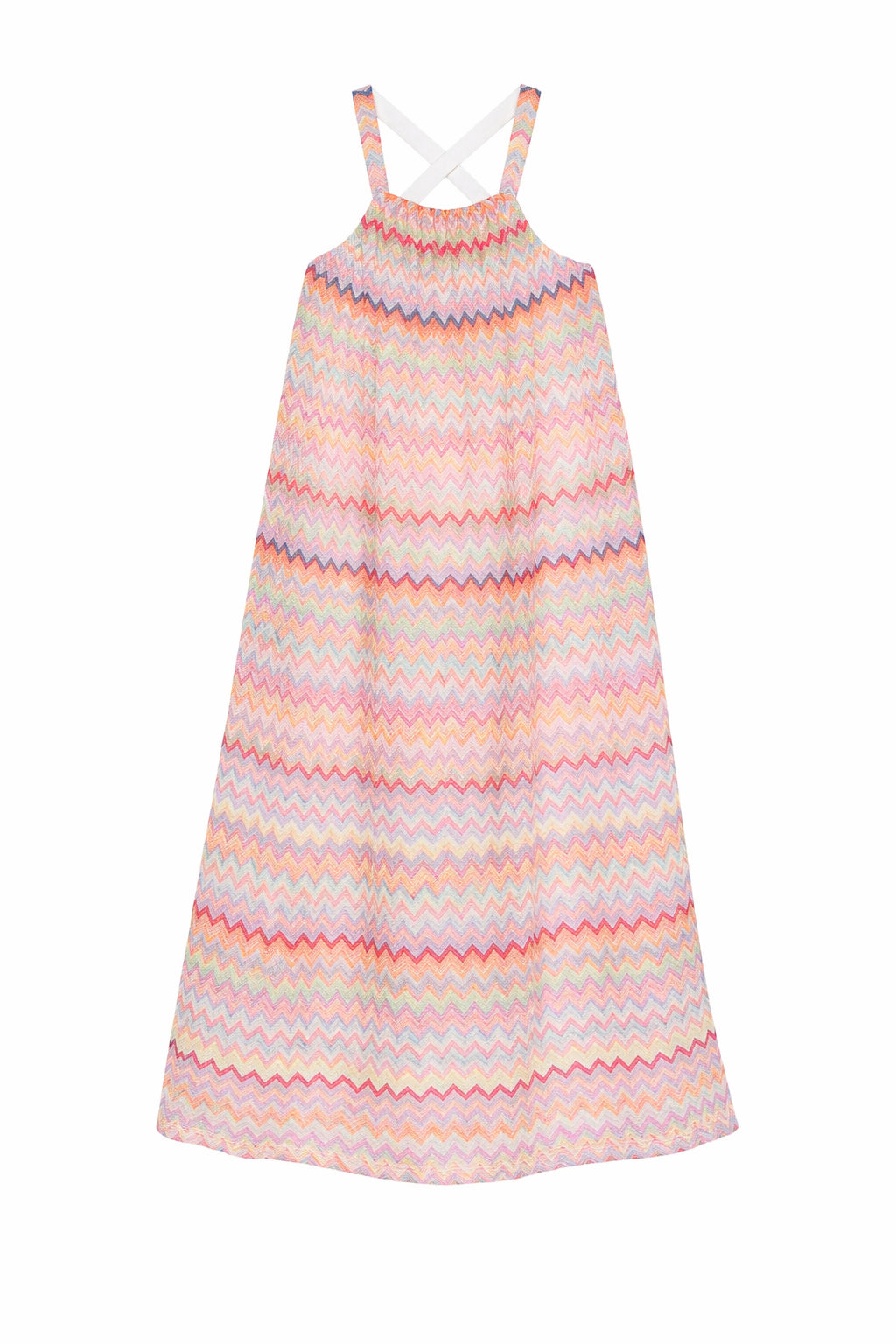Abito per bambina Missoni Kids multicolore con motivo a zig-zag MY1B02 Q0107 999 MISSONI KIDS 
