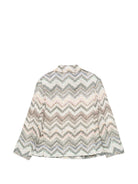 Giacche per bambino Missoni Kids beige con motivo a zig-zag MY2P00 P0595 998 MISSONI KIDS 