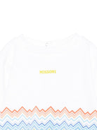 Felpa per neonato Missoni Kids bianca con motivo a zig zag MY4540 F0061 100MC MISSONI KIDS 