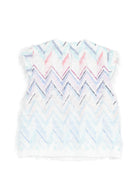 T-shirt per bambina Missoni Kids bianca con motivo a chevron MY5A51 U0253 600RS MISSONI KIDS 