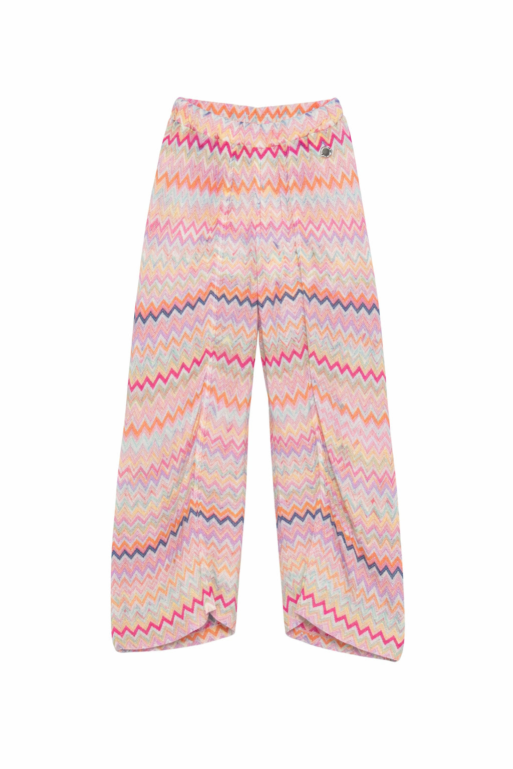 Pantaloni per bambina Missoni Kids multicolore con motivo a chevron MY6A40 Q0107 999 MISSONI KIDS 