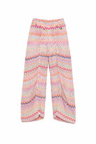 Pantaloni per bambina Missoni Kids multicolore con motivo a chevron MY6A40 Q0107 999 MISSONI KIDS 