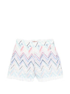 Shorts per bambina Missoni Kids multicolore con motivo a zigzag MY6B89 U0253 600RS MISSONI KIDS 