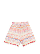 Shorts per bambina Missoni Kids multicolore con motivo a zig zag MY6C39 K0286 999 MISSONI KIDS 