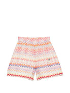 Shorts per bambina Missoni Kids multicolore con motivo a zig zag MY6C39 K0286 999 MISSONI KIDS 