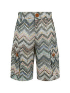 Shorts per bambino Missoni Kids multicolore con motivo a zigzag MY6P99 P0595 998 MISSONI KIDS 