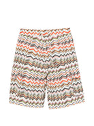 Shorts per bambino Missoni Kids multicolore con motivo a zig zag MY6Q29 P0606 997 MISSONI KIDS 