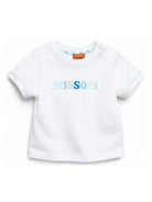 T-shirt per neonato Missoni Kids bianca con stampa logo sul davanti MY8511 Z3672 100AZ MISSONI KIDS 