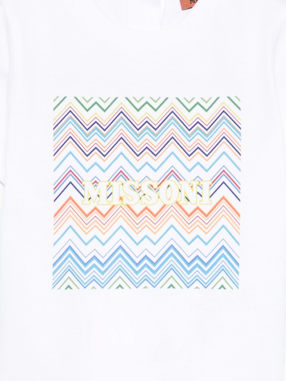 T-shirt per neonato Missoni Kids bianca con motivo a zig-zag MY8541 Z3672 100MC MISSONI KIDS 