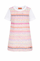 T-shirt per bambina Missoni Kids multicolore con motivo a chevron MY8A01 Q0107 999 MISSONI KIDS 