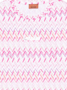 T-shirt per bambina Missoni Kids rosa con motivo a zigzag MY8A71 Z3676 100FU MISSONI KIDS 
