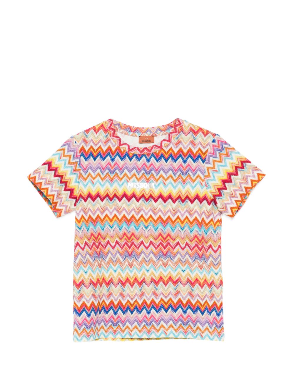T-shirt per bambina Missoni Kids multicolore con motivo a zig zag MY8A71 Z3756 999 MISSONI KIDS 