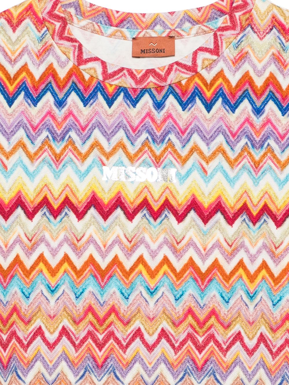T-shirt per bambina Missoni Kids multicolore con motivo a zig zag MY8A71 Z3756 999 MISSONI KIDS 