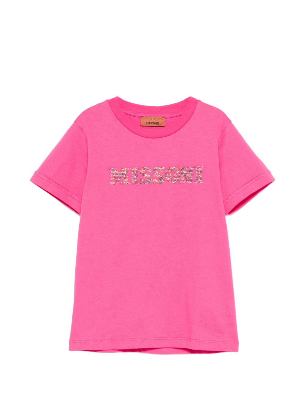 T-shirt per bambina Missoni Kids rosa con dettagli decorativi MY8A81 Z3672 513 MISSONI KIDS 