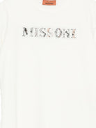T-shirt per bambino Missoni Kids bianca con logo ricamato MY8P51 Z3672 102 MISSONI KIDS 