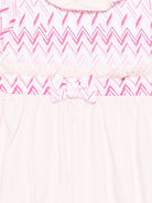 Tutina per neonata Missoni Kids rosa chiaro con motivo a zig zag MYA001 Z3672 52AMC MISSONI KIDS 