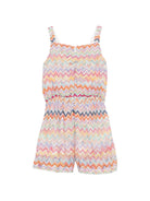 Tuta intera per bambina Missoni Kids multicolore con motivo a zigzag MYAA02 Q0107 999 MISSONI KIDS 