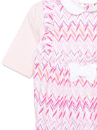 Set tutina e cappellino per neonata Missoni Kids rosa con motivo a chevron MYB000 Z3674 100FU MISSONI KIDS 