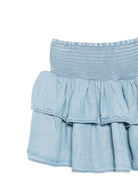 Gonna con balze per bambina Molo azzurra con vita arricciata 2S26D128 5659 MOLO KIDS 
