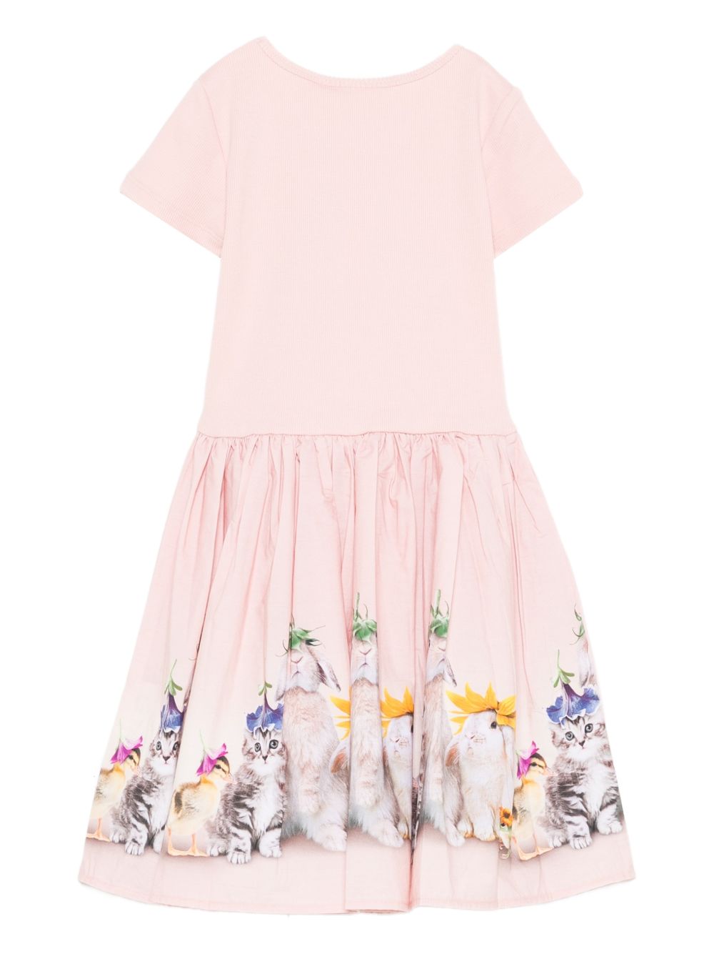 Abito per bambina Molo rosa con stampa grafica animali 2S26E102 5228 MOLO KIDS 