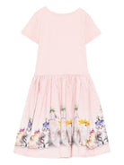 Abito per bambina Molo rosa con stampa grafica animali 2S26E102 5228 MOLO KIDS 