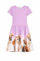 Abito per bambina Molo lilla con stampa grafica all-over 2S26E102 5698 MOLO KIDS 