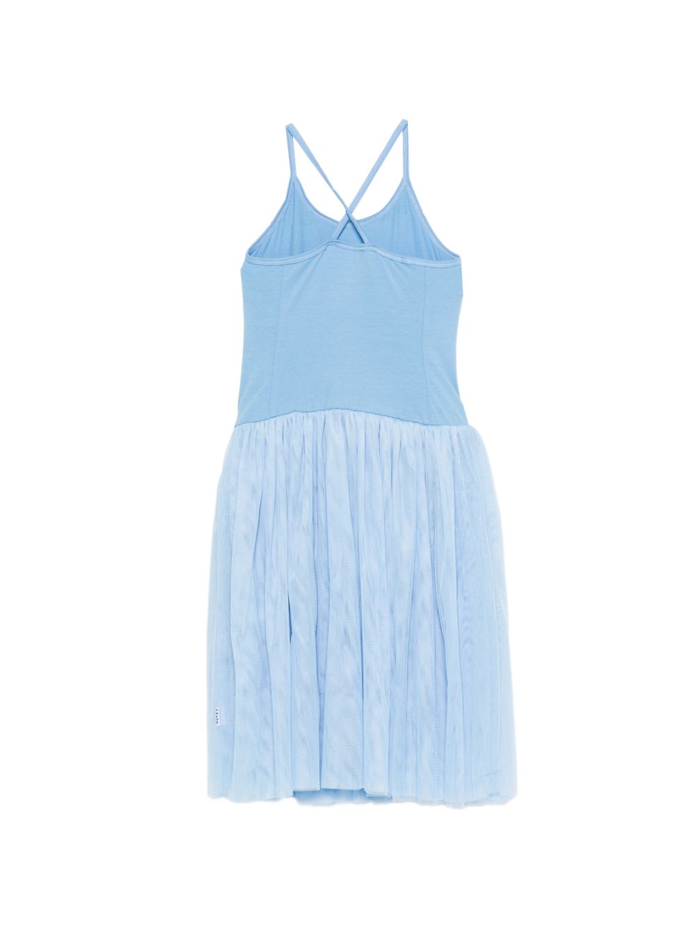 Abito in tulle per bambina Molo azzurro con spalline sottili incrociate 2S26E128 5637 MOLO KIDS 