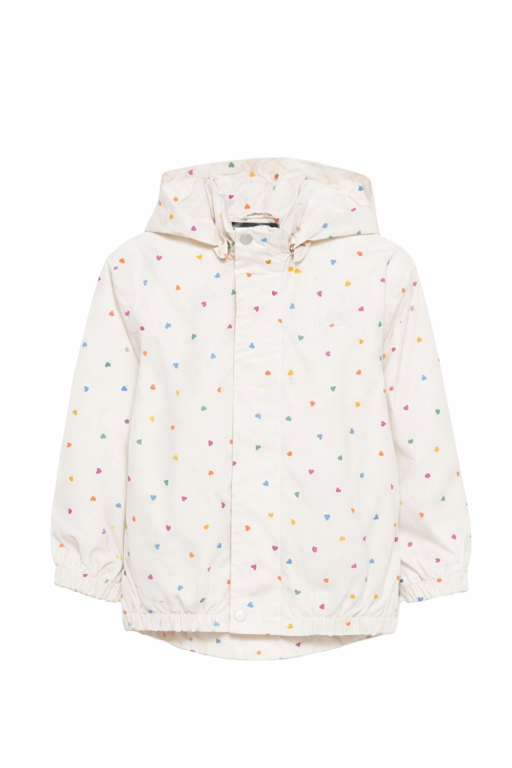 Giacca Waiton per bambina Molo bianca con stampa a cuori all-over 5NOSO123 9537 MOLO KIDS 