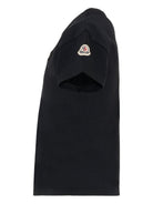 T-shirt per bambino Moncler Enfant nera con logo goffrato L19548C0000989AT9 999 MONCLER KIDS 