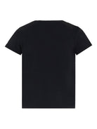T-shirt per bambino Moncler Enfant nera con logo goffrato L19548C0000989AT9 999 MONCLER KIDS 