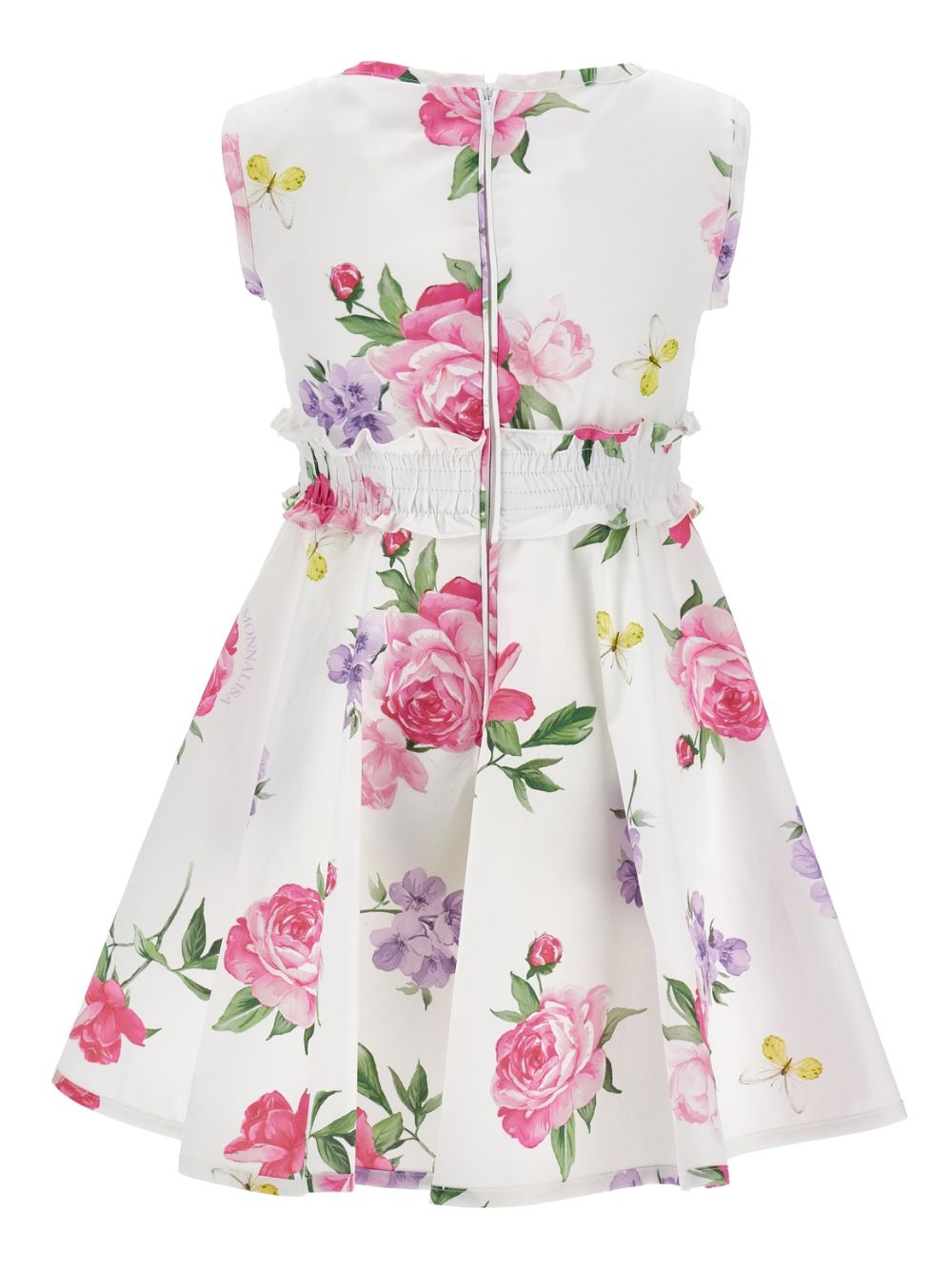 Abito per bambina Monnalisa bianco con stampa a fiori 11G908 7621 0099 MONNALISA KIDS 